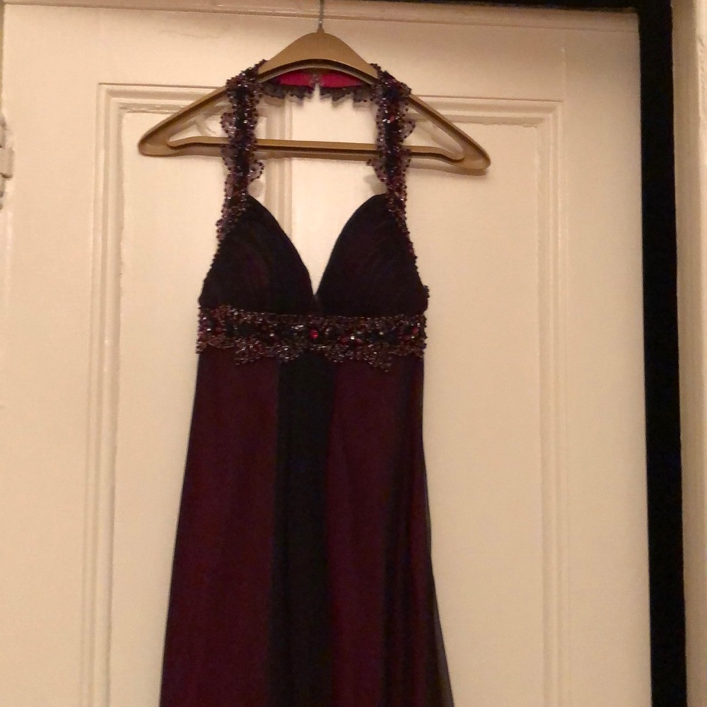 Ombré halter gown; worn only once